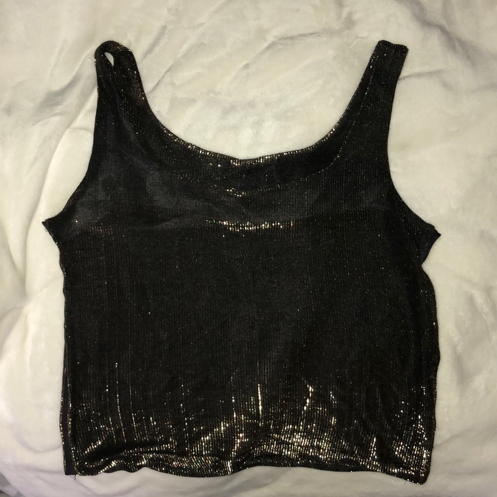 Gold and black shinny shirt